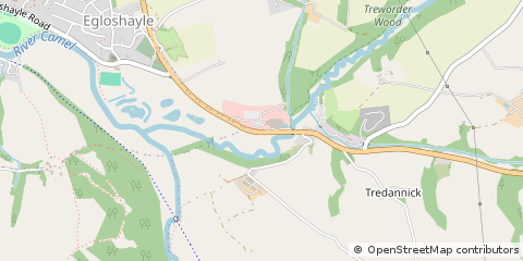 Map of Wadebridge, Cornwall