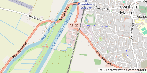 Map of Downham Market Kings Lynn, Norfolk
