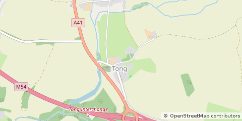 Map of Shifnal, Shropshire