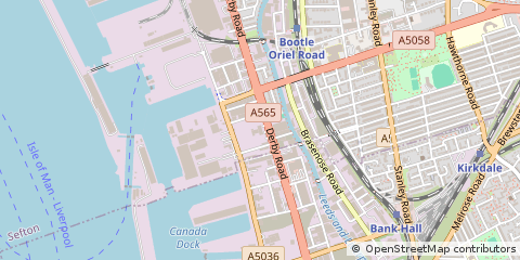 Map of Bootle, Merseyside