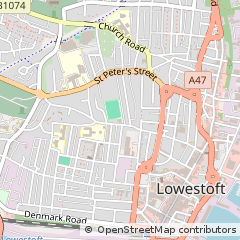 Map of Lowestoft, Suffolk