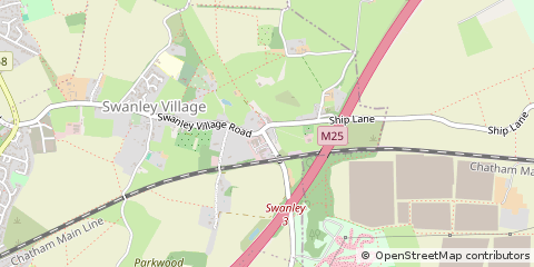 Map of Swanley Village, Kent