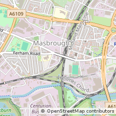 Map of Rotherham, South Yorkshire