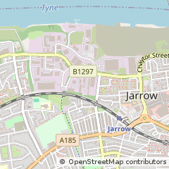 Map of Jarrow, Tyne and Wear
