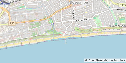 Map of Bournemouth, Dorset
