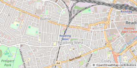 Map of Reading, Berkshire