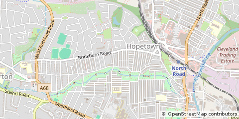 Map of Darlington, Co Durham