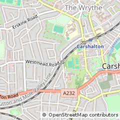 Map of Carshalton, Surrey