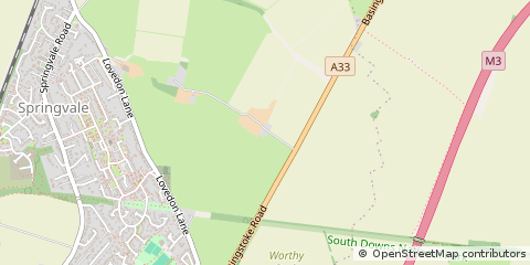 Map of Winchester, Hampshire