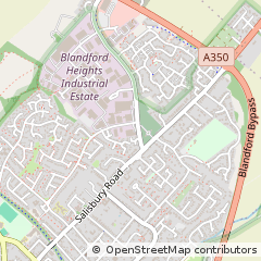 Map of Blandford Forum, Dorset