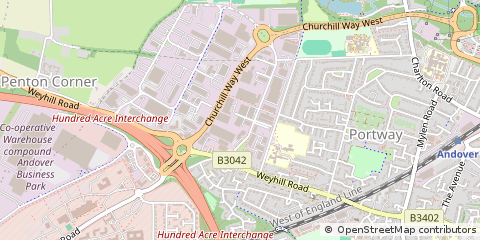 Map of Andover, Hampshire