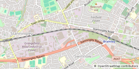 Map of Leeds, West Yorkshire