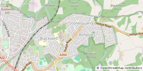 Map of East Grinstead, West Sussex