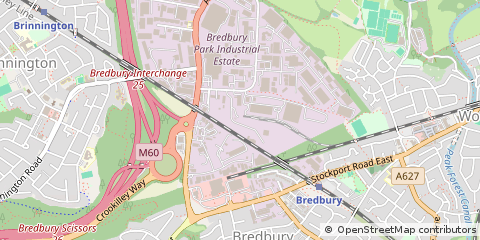 Map of Stockport, Cheshire