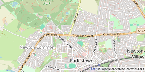 Map of Newton-LE-Willows, Merseyside