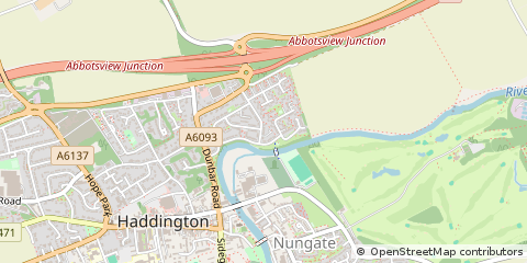 Map of Haddington, East Lothian