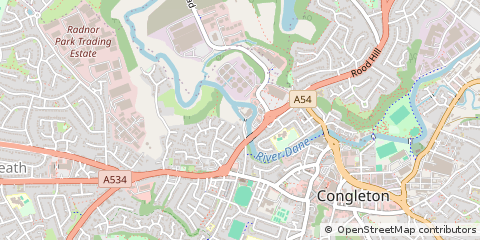 Map of Congleton, Cheshire