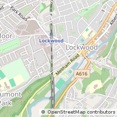 Map of Huddersfield, West Yorkshirw