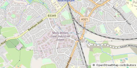Map of Wokingham, Berkshire