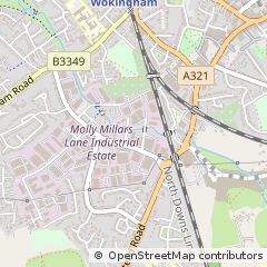 Map of Wokingham, Berkshire
