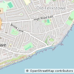 Map of Felixstowe, Suffolk