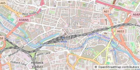 Map of Leeds, West Yorkshire
