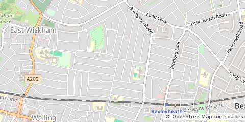 Map of Bexleyheath, Kent