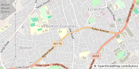 Map of Bradford, West Yorkshire