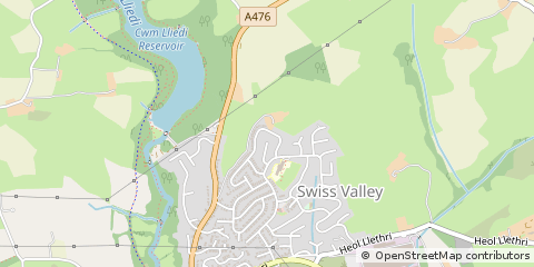 Map of Llanelli, Dyfed