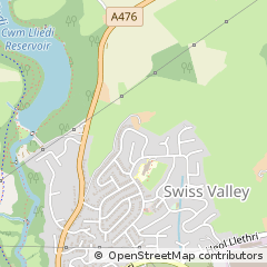 Map of Llanelli, Dyfed