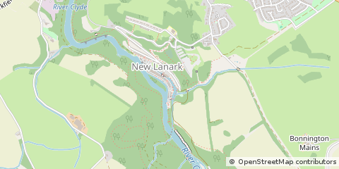 Map of Lanark, Lanarkshire