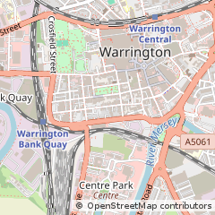 Map of Warrington, Cheshire