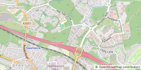 Map of Fareham, Hampshire