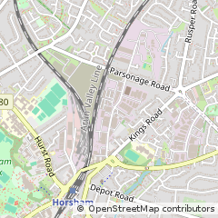 Map of Horsham, West Sussex