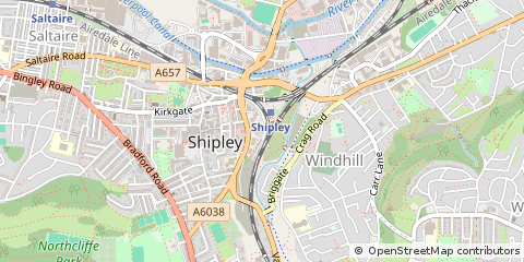 Map of Shipley, West Yorkshire