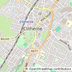 Map of Clitheroe, Lancashire