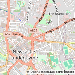 Map of Newcastle, Staffordshire