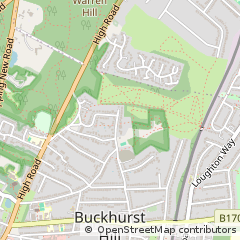 Map of Buckhurst Hill, Essex