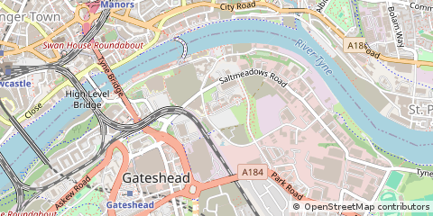 Map of Gateshead