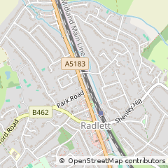 Map of Radlett, Hertfordshire