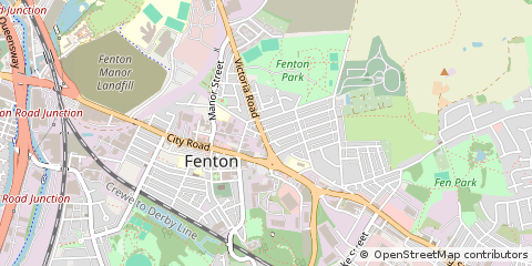 Map of Stoke-on-Trent, Staffordshire