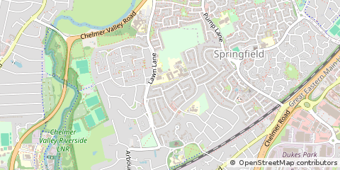 Map of Chelmsford, Essex