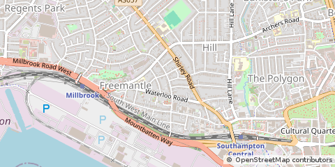 Map of Southampton, Hampshire