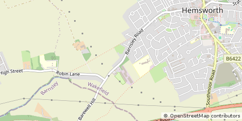 Map of Pontefract, West Yorkshire