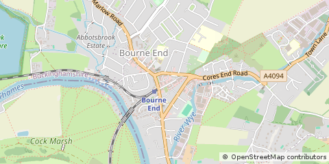 Map of Bourne END, Buckinghamshire