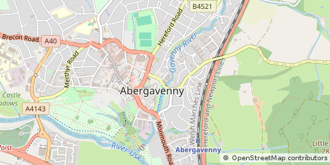 Map of Abergavenny