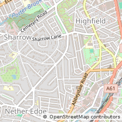 Map of South Yorkshire