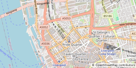 Map of Liverpool, Merseyside