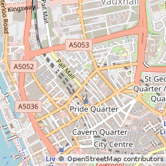 Map of Liverpool, Merseyside
