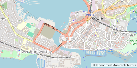 Map of Poole, Dorset